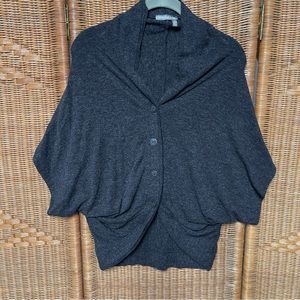 Wool Cardigan by Tristan & Iseut Gray Cape Style Size 2 Small